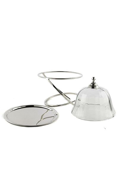 Mikasa Moor Metal Leg Glass Cake Stand 22*30 cm