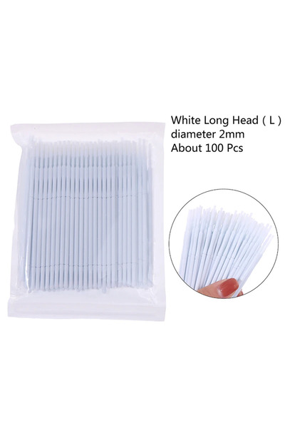 Choice1 100 قطعة من الرموش الصناعية الاحترافية للاستخدام مرة واحدة، فرشاة دقيقة لتمديد الرموش، مقاس M