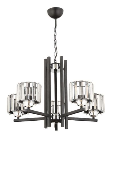 ESSLİGHT Elif 5-Piece Chandelier (Crystal Stone) Living Room Bedroom Kitchen Young Room Office