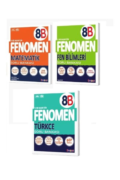 Fenomen Yayıncılık 8. Sınıf LGS Matematik (B) - Fen Bilimleri (B) - Türkçe (B...