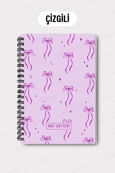 Eldesen Tasarım A5 Spiral Line School Notebook, 50 Sheets 100 Pages, Cardboard Cover Notepad