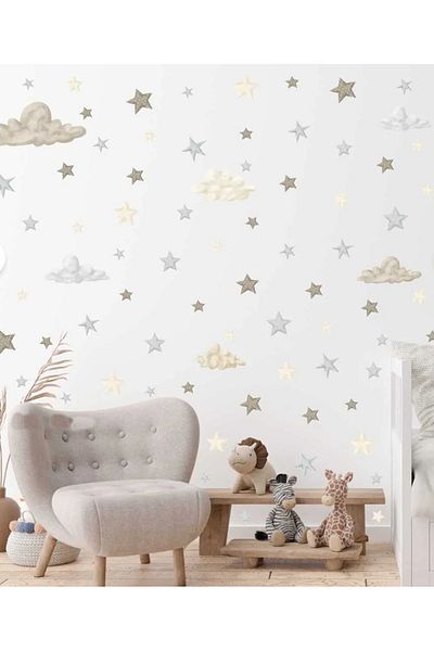 Sim Tasarım Retro Balloons Cloud and Stars - Complementary Product 131 Pieces