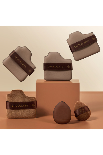 Choice G2157 GECOMO مجموعة إسفنجة بودرة جوز الهند مكونة من 6 قطع جافة ورطبة للاستخدام المزدوج على سطح الجلد لمكياج متكتل