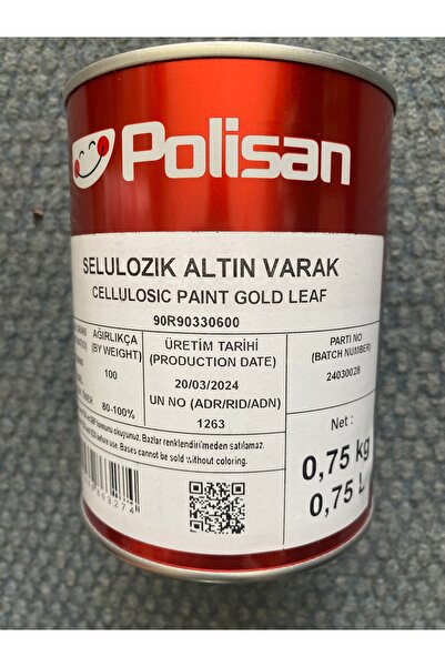Polisan Selülozik Boya Altın Varak 0,75 Lt