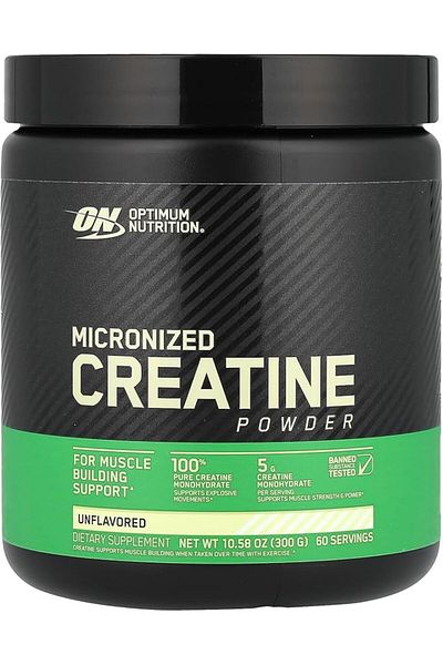 Optimum Nutrition Creatine Powder, Unflavored, 300 Gm, Supports Muscle Size, Strength & Performance