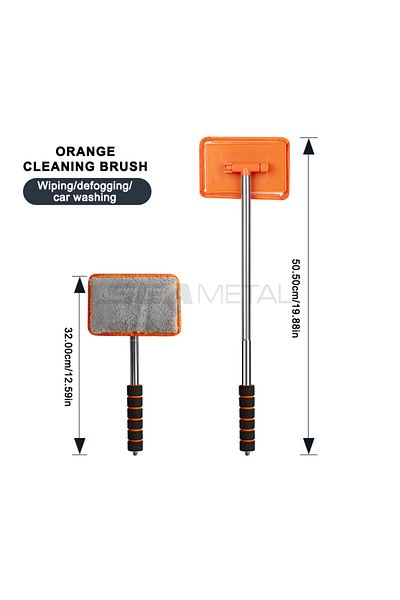 Choice Orange Seametal Car Windshield Cleaning Brush Window Glass Clean Wiper Scalable Long Handle Scratch-