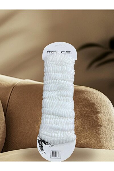 Forever Kadın Kalın Triko Örgü Uzun Beyaz Tozluk