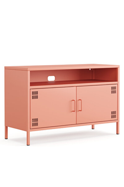 Furni24 Pera Tv Ünitesi, Tv Dolabı,2 Kapaklı, Açık Raflı 100,50 x 40 x 64,50 cm
