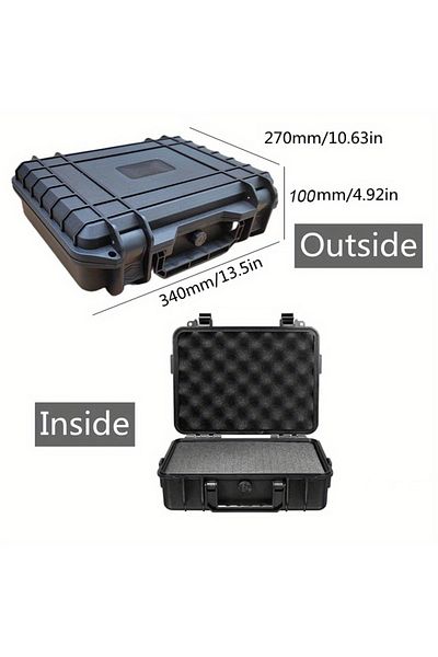 Choice 340x270x100mm 1pc Waterproof Hard Carry Case Bag Tool Case With Pre-cut Sponge Storage Box Safety Pr