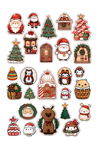 Pink Swan Craft Set de autocolante drăguț de Crăciun de Anul Nou Album de îns...