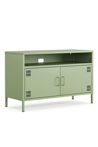 Furni24 Pera Tv Ünitesi, Tv Dolabı,2 Kapaklı, Açık Raflı 100,50 x 40 x 64,50 cm