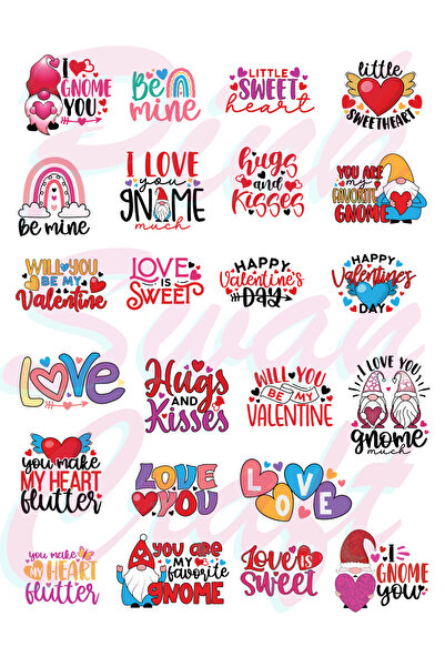 Pink Swan Craft Set naljepnica sa patuljcima za Dan zaljubljenih, Bullet Jour...