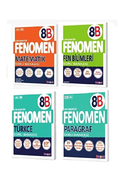 Fenomen Yayıncılık 8. Sınıf Matematik (B) - Fen Bilimleri (B) - Türkçe (B) - ...