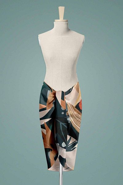 Pilloveland Μακρύ Chiffon Pareo - Mocha 100*150 cm, φόρεμα παραλίας, κοντό και μακρύ εναλλακτικό