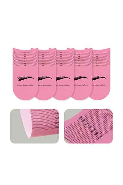 Choice1 مسطرة رموش من 5 قطع من GLAMLASH، مسطرة قياس طول الرموش، مسطرة بلاستيك...