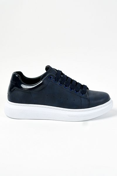 pumant Adidași ortopedici în stil Mcqueen bleumarin - Talpă albă, pantofi sport casual 310
