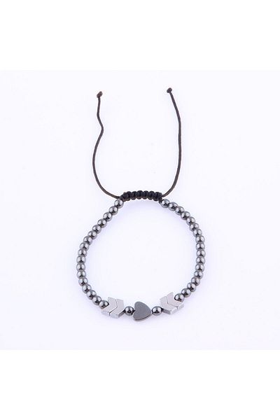 OSMANLI DEĞERLİ TAŞ Certified Hematite Natural Stone Bracelet 4 Mm - B814