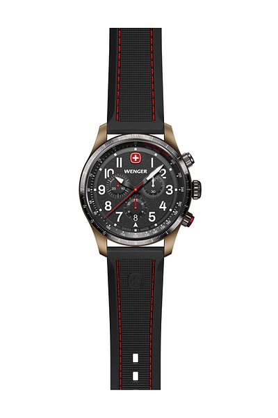Wenger Mens Watch Wenger 01.0543.113, Quartz, 43mm, 10ATM