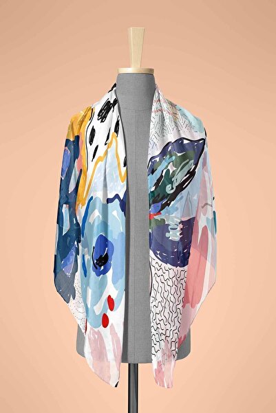 Pilloveland Florart 50*150 Cm - Multi Chiffon Pareo Beach Dress, Short and Long Length Alternative