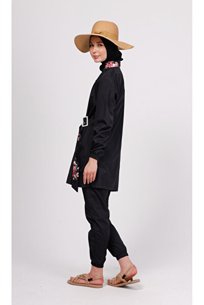 GAVLİA Juno Floral Patterned Hijab Swimsuit Top (Single) - Bag Gift