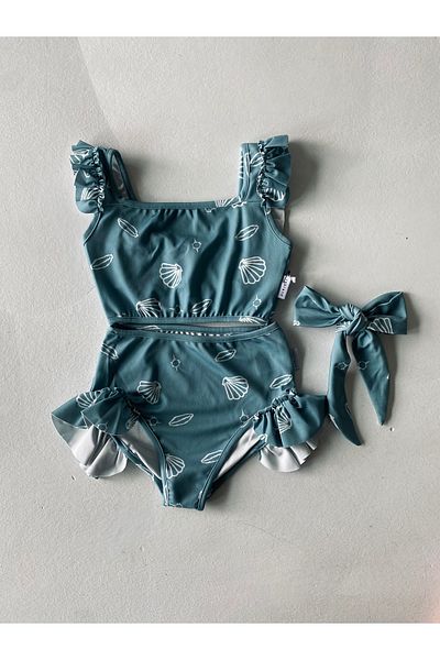 rg kidsstore Children's Bottom Top and Buckle Swimsuit Set