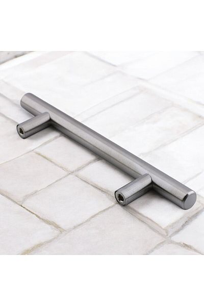 Badem10 Rose Height Metal Inox (96 mm - 9.6 cm) Furniture Kitchen Drawer Cabinet Door Handle Handle Handles