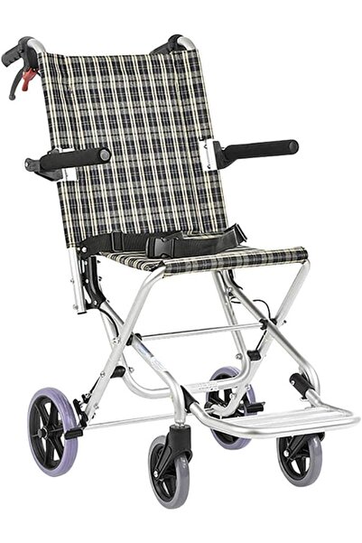 Foshan Jianliang كرسي متحرك خفيف الوزن قابل للطي مصنوع من الألومنيوم مناسب لل...