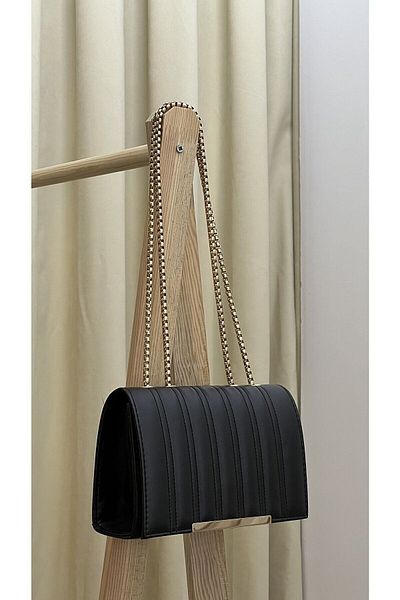MAC&MOS Women's Black Magnetic Hand and Shoulder Bag