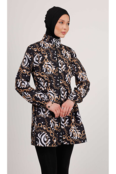 GAVLİA Σετ μαγιό με μοτίβο αλυσίδας Nuu – Σετ 4 τεμαχίων με κολάν (με κορδόνια)