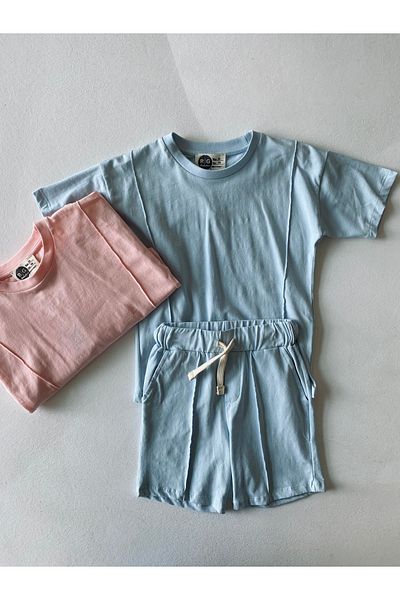 rg kidsstore Set pantaloni scurți și tricou din bumbac pentru copii unisex