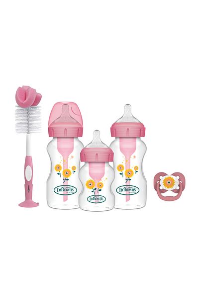 Dr.Brown's Pp Wide Mouth Anti-Colic Options+ ™   Pink Baby Bottle Gift Set
