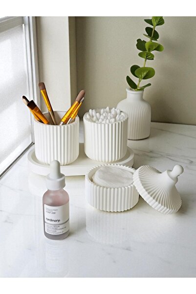 5-Piece Multipurpose Makeup Organizer | Makeup Cotton, Ear Stick, Bohemian Bath Organizer
