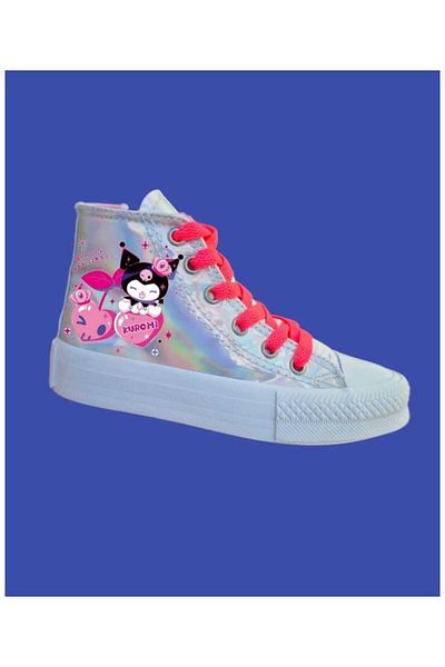 bhk desing Cherry Dry Zippered Hologram Girl's Sports Shoes Sneaker