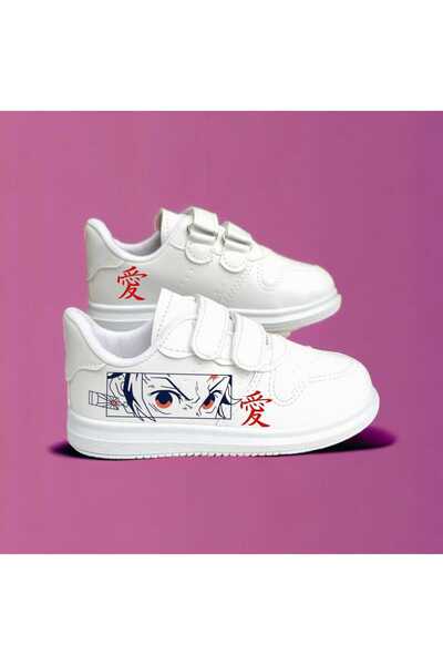 bhk desing Anime Printed Children's Sports Shoes Sneaker with Earrings