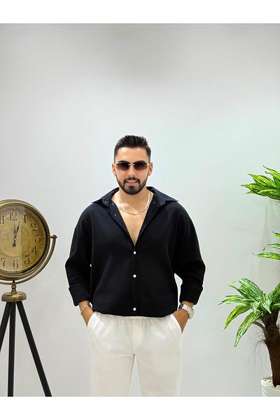 JACK CAPRİO Ανδρικό εποχιακό πουκάμισο από ύφασμα που δεν σκουπίζει και δεν απαιτεί σιδέρωμα
