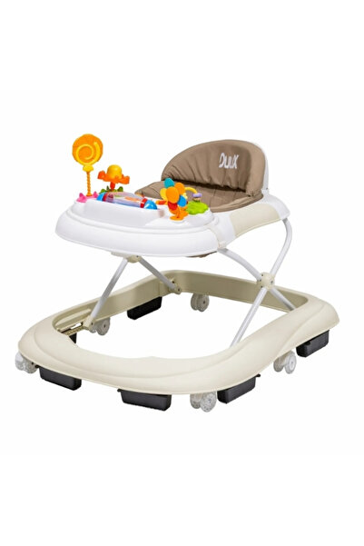 Duux Plano Oyuncaklı Müzikli 3 Kademeli Örümcek Bebek Yürüteci Bej