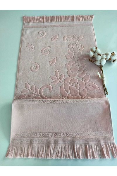 sarra 50x90cm ΠΕΤΣΕΤΑ SARRA ETAMIN ΜΕ ΦΛΑΝΤΖΑ - ΠΟΥΔΡΑ