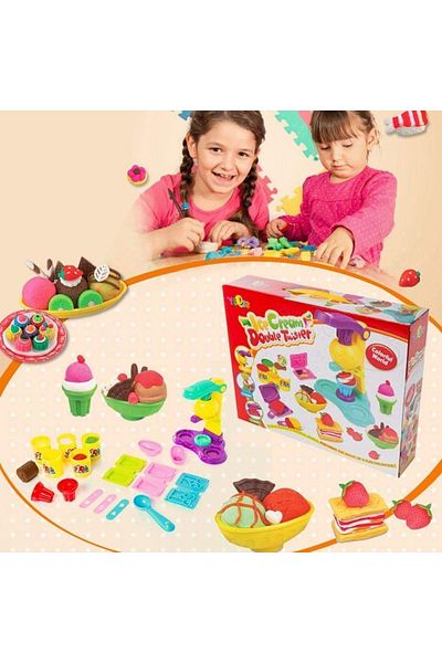 Generic Children Play Modeling Dough Ice Cream Double Twister Playset Toys