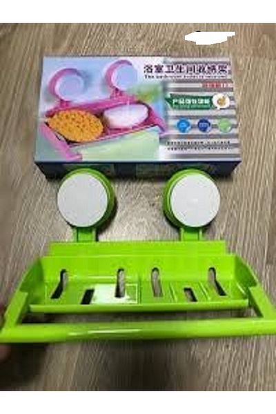 Generic 4 pieces multi-color practical plastic shelf with smart design for hanging cleaning tools such as loofahs and sponges in