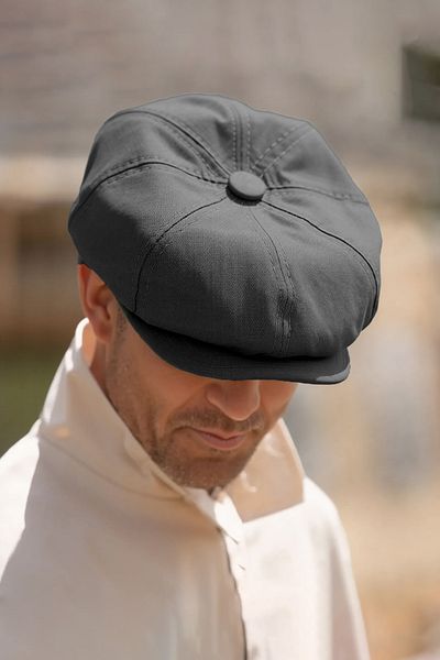 Külah Men's Black Cap 100% Cotton Hat