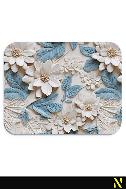 nilizma Mousepad ergonomic colorat cu model de flori, bază anti-alunecare, pentru uz casnic și la birou.