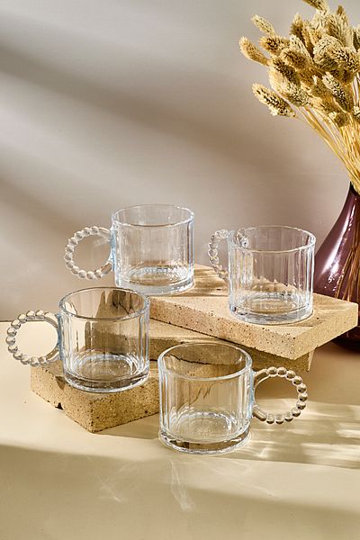 Perotti Ringo Line 4-Piece Glass Mug