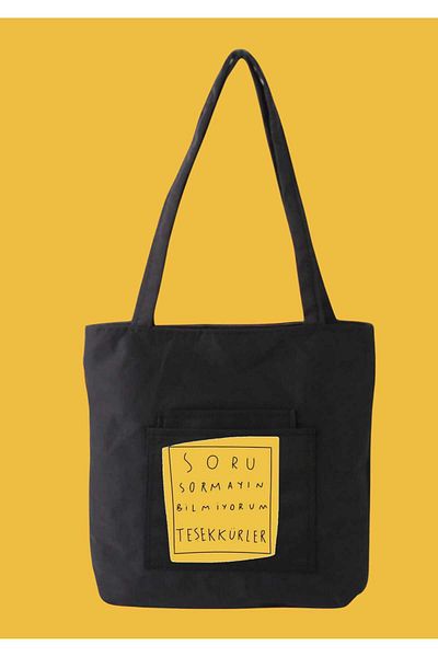 bhk desing Don'T Ask, I Don'T Know, Thank You, Young Shoulder Bag with Motto
