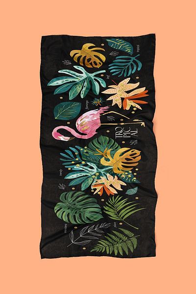 Pilloveland Flamingo 50*150 cm - Short and Tall Chiffon Pareo Beach Dress