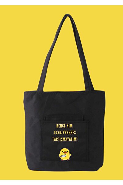 bhk desing Let's Not Argue about Who Is More Princess, Young Shoulder Bag with Motto