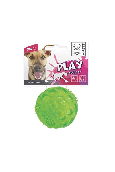 M-PETS Squeaky Play Ball for Dogs Green 6,3cm