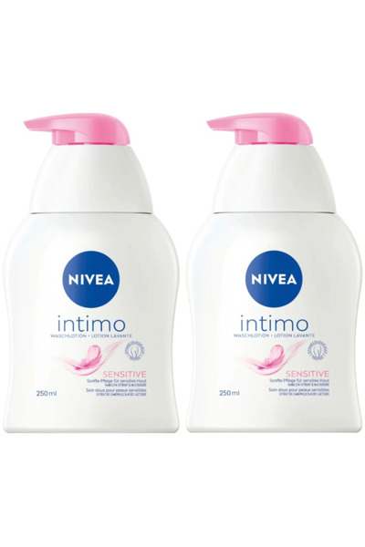NIVEA 2 Pack Intimate Sensitive Genital Area Washing Lotion 250 ml