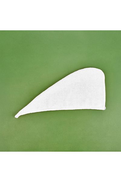 Nuvomon White Microfiber Hair Towel - 57X27 cm