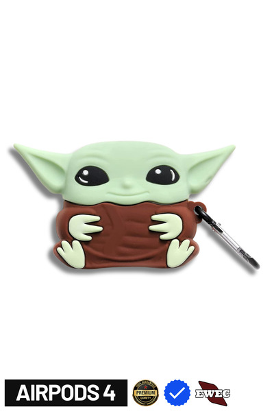 EWEC 4. Nesil Uyumlu Baby Yoda Figürlü Koruyucu Silikon Kulaklık Kılıfı