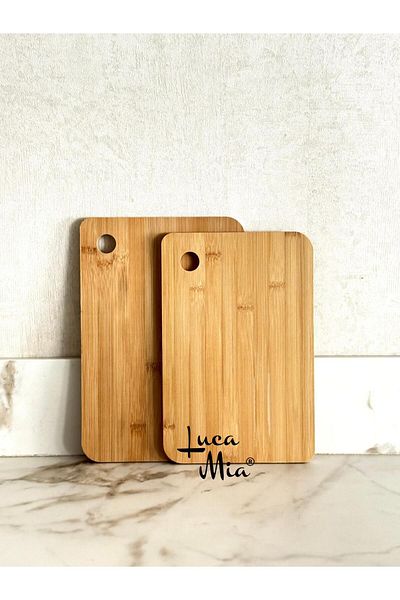 Luca Mia Bamboo 2-Piece Cutting Board 30X20Cm-32X22Cm
